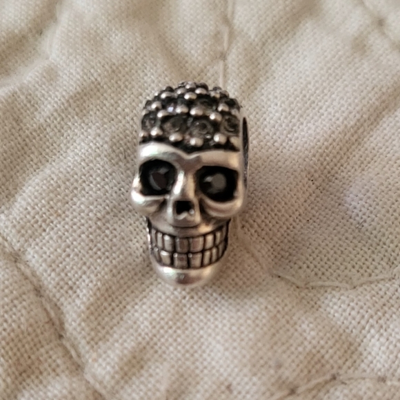 Sugar skull 925 silver charm - Picture 1 of 2